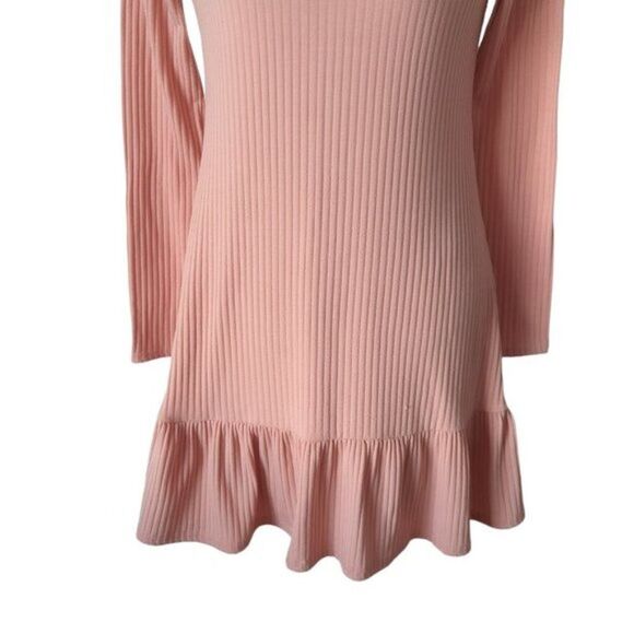 Boohoo Ribbed Ruffle Mini Dress - Picture 5 of 5